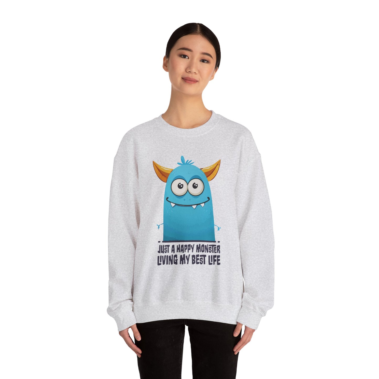 Happy Blue Monster Sweatshirt