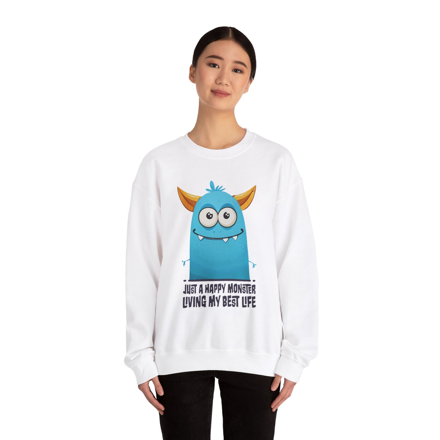 Happy Blue Monster Sweatshirt